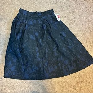 Black & Blue Leopard Print Skirt NWT
